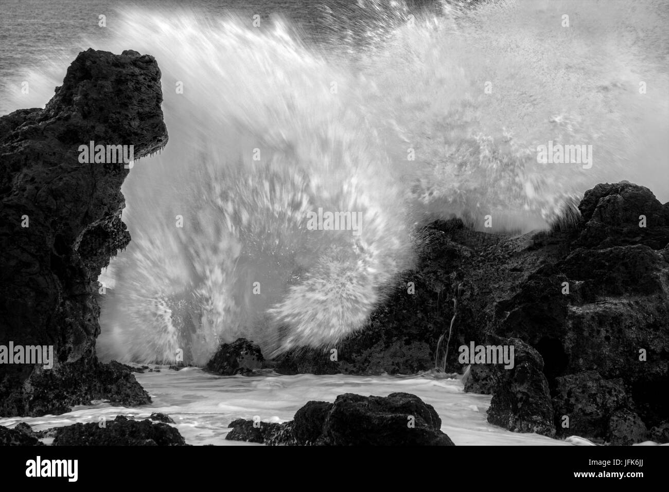 Le onde a Hookaipa Beach. Maui, Hawaii Foto Stock