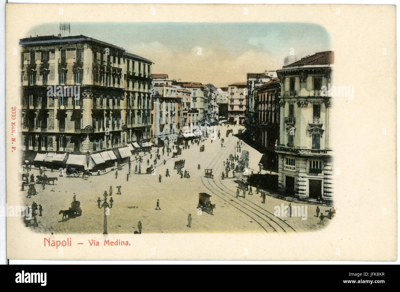 02030-Napoli-1901-Via Medina-Brück & Sohn Kunstverlag Foto Stock