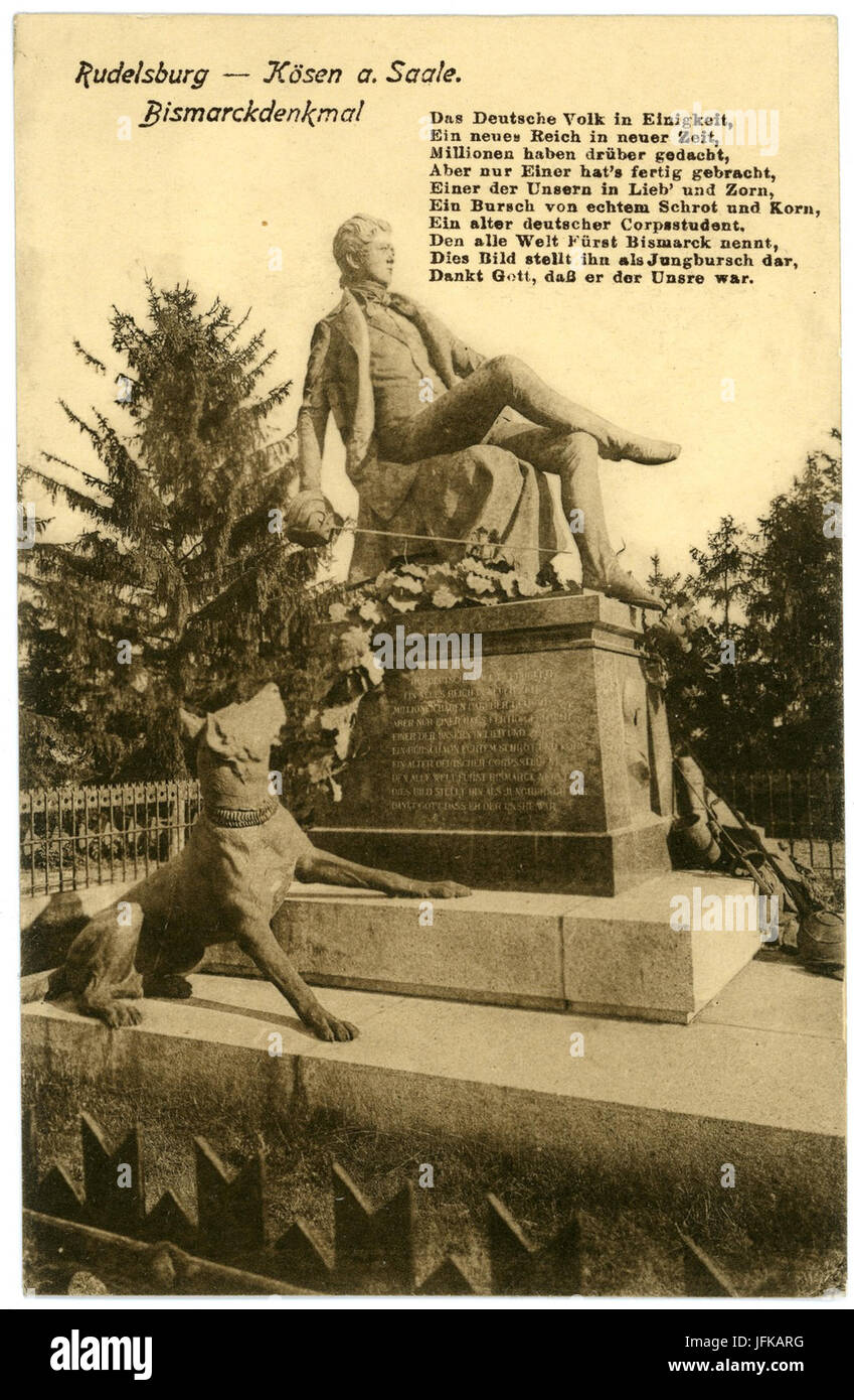 03080-Rudelsburg-Kösen-1903-Bismarkdenkmal-Brück & Sohn Kunstverlag Foto Stock