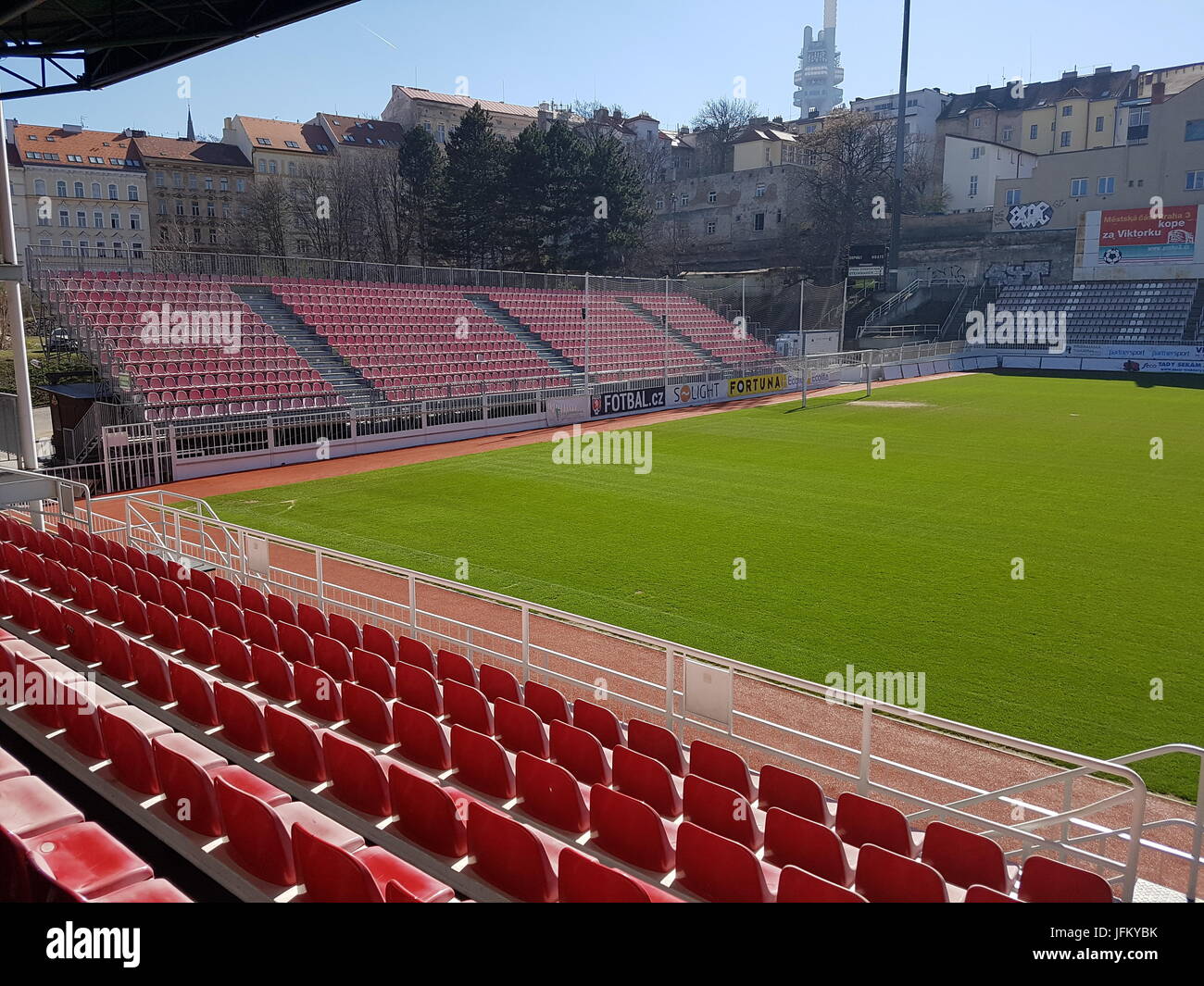 FK Viktoria Stadion, FK Viktoria Žižkov, Praga Foto Stock