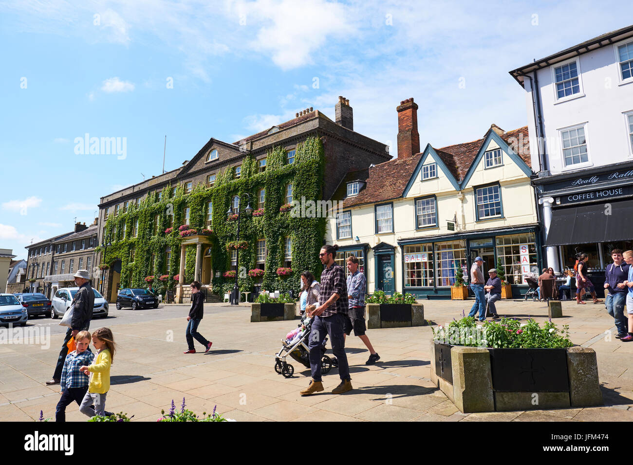 Angel Hotel, Angel Hill, Bury St Edmunds, Suffolk, Regno Unito Foto Stock