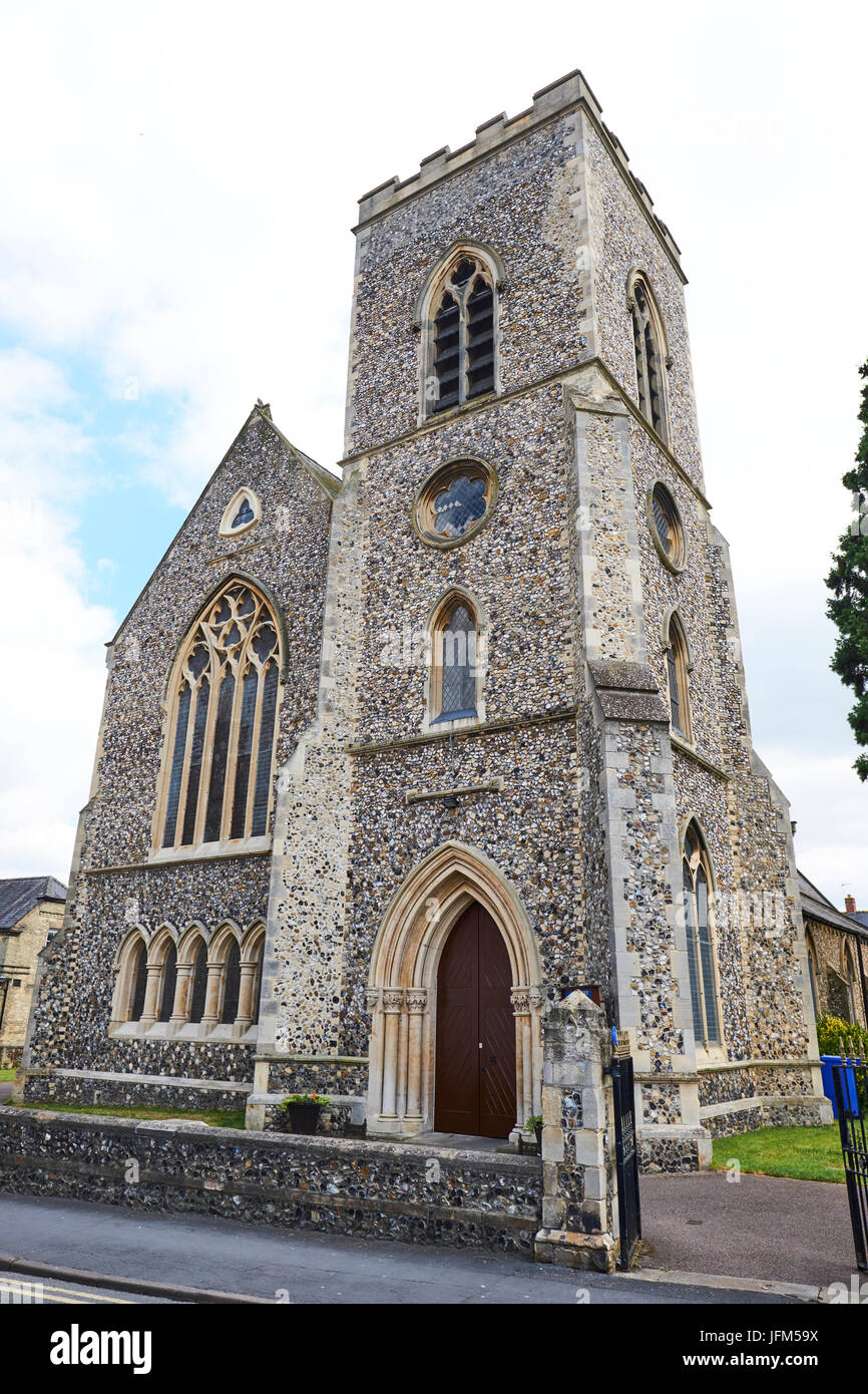 Chiesa di tutti i santi di tutti i Santi Road, Newmarket, Suffolk, Regno Unito Foto Stock