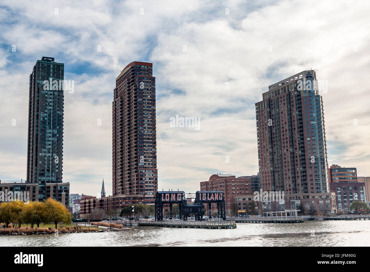 Stati Uniti d'America, New York, Long Island, Queens, Long Island City su East River Foto Stock