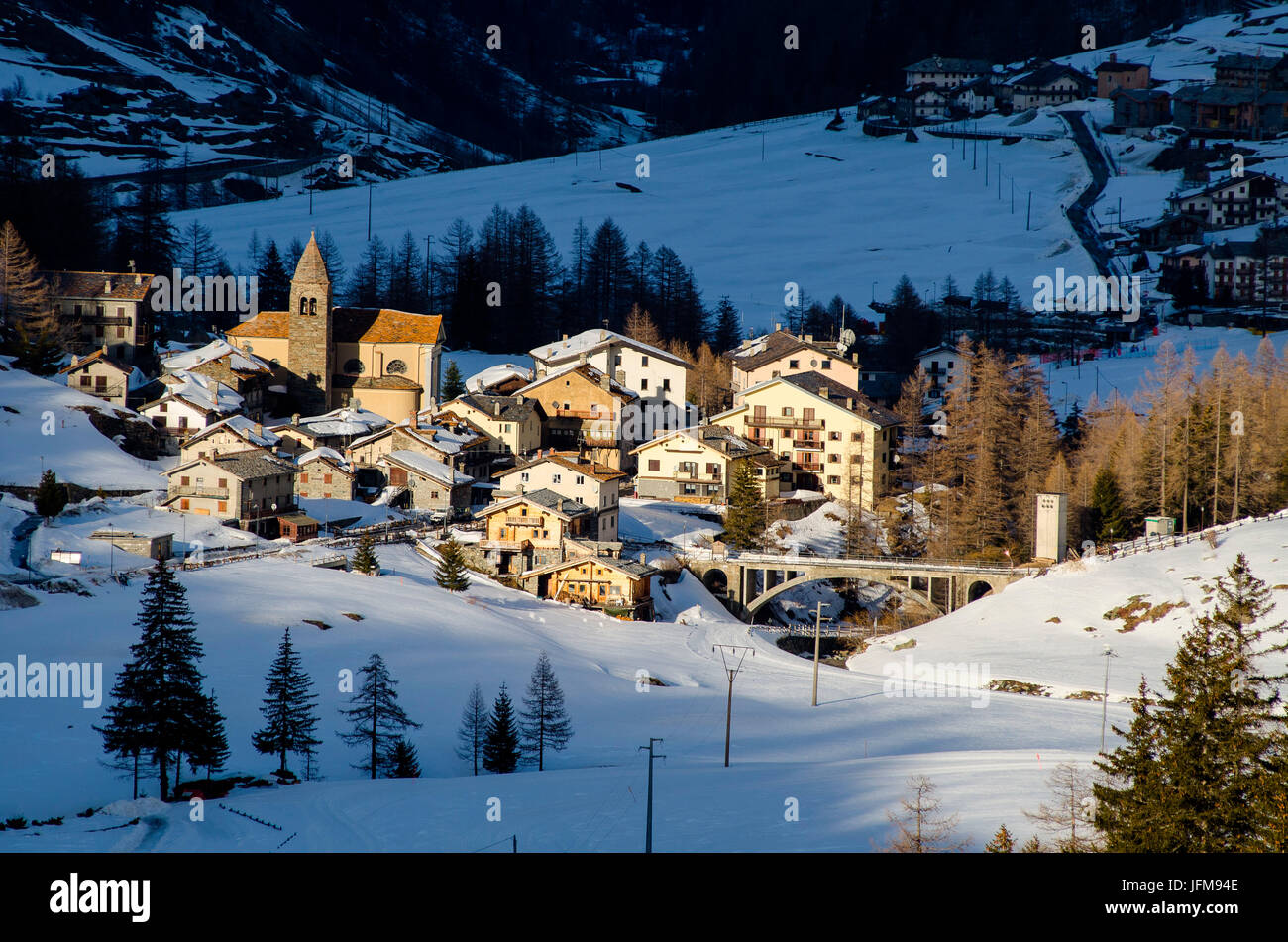 Valgrisenche village (Valgrisenche, Valle d'Aosta) Foto Stock