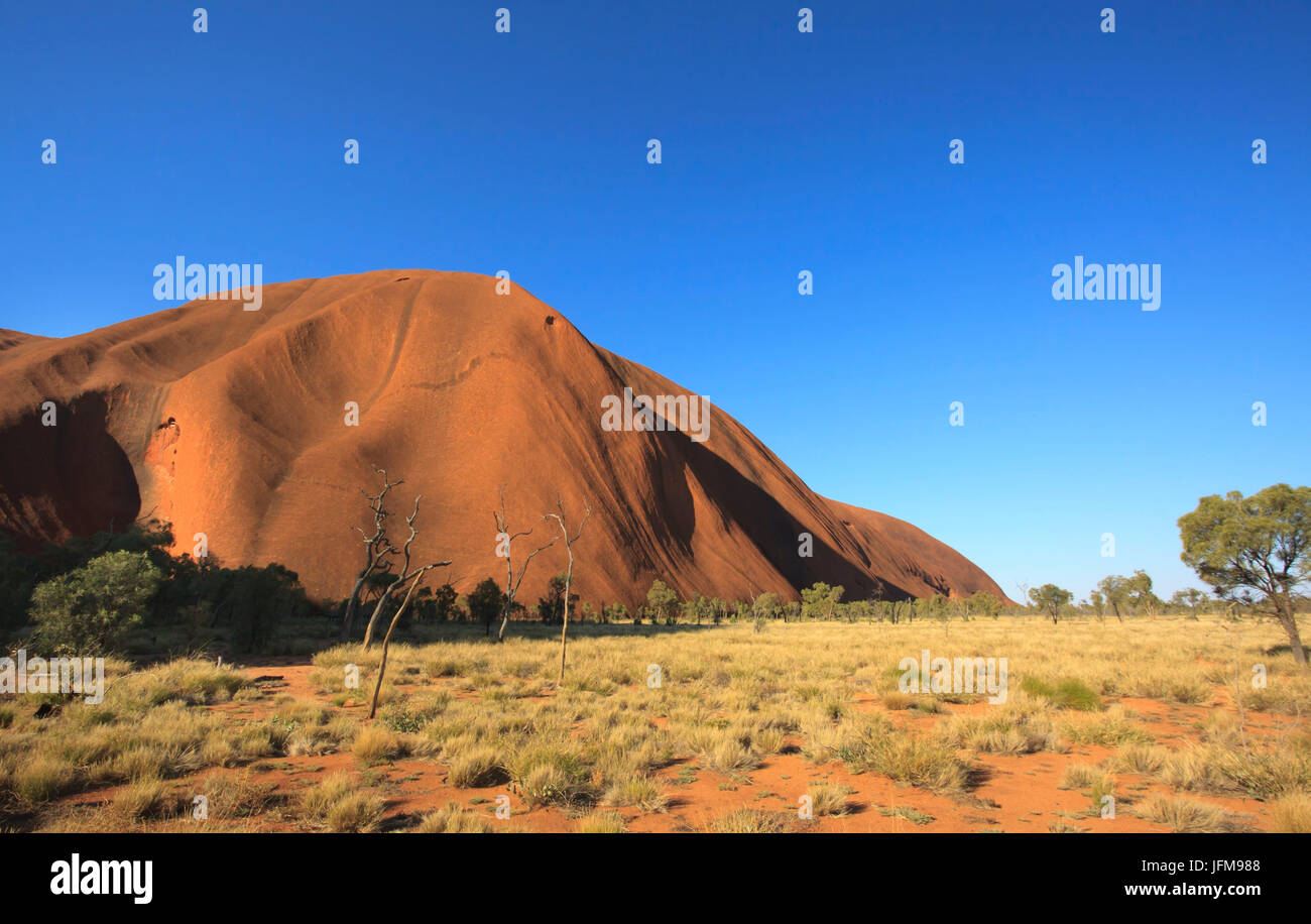 Uluru la famosa formazione rocciosa nel Territorio del Nord, l'Australia Foto Stock