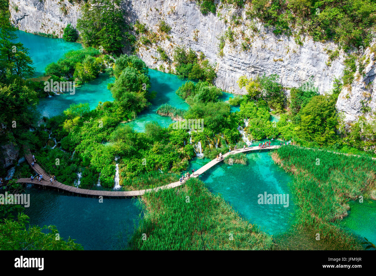 Il Parco Nazionale dei Laghi di Plitvice, Croazia, Europa Foto Stock