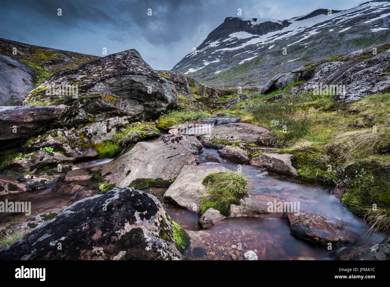 Trollstigen, More og Romsdal county, Norvegia Foto Stock