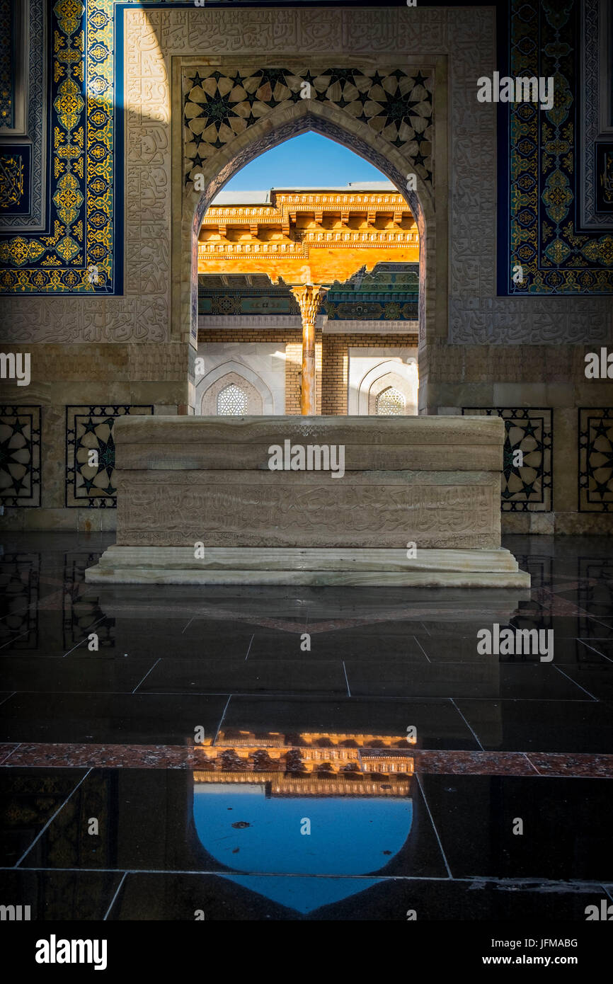 Samarcanda, Uzbekistan, Asia Centrale, tomba di Imam al-al-Bukhari nel mausoleo, Foto Stock