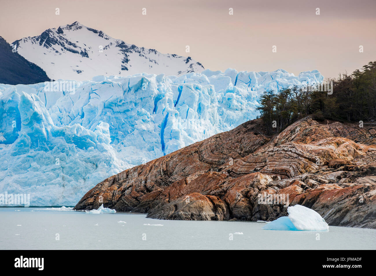 Lago Argentino, parco nazionale Los Glaciares, Patagonia, Argentina, Sud America, dettaglio del ghiacciaio Perito Moreno, Foto Stock