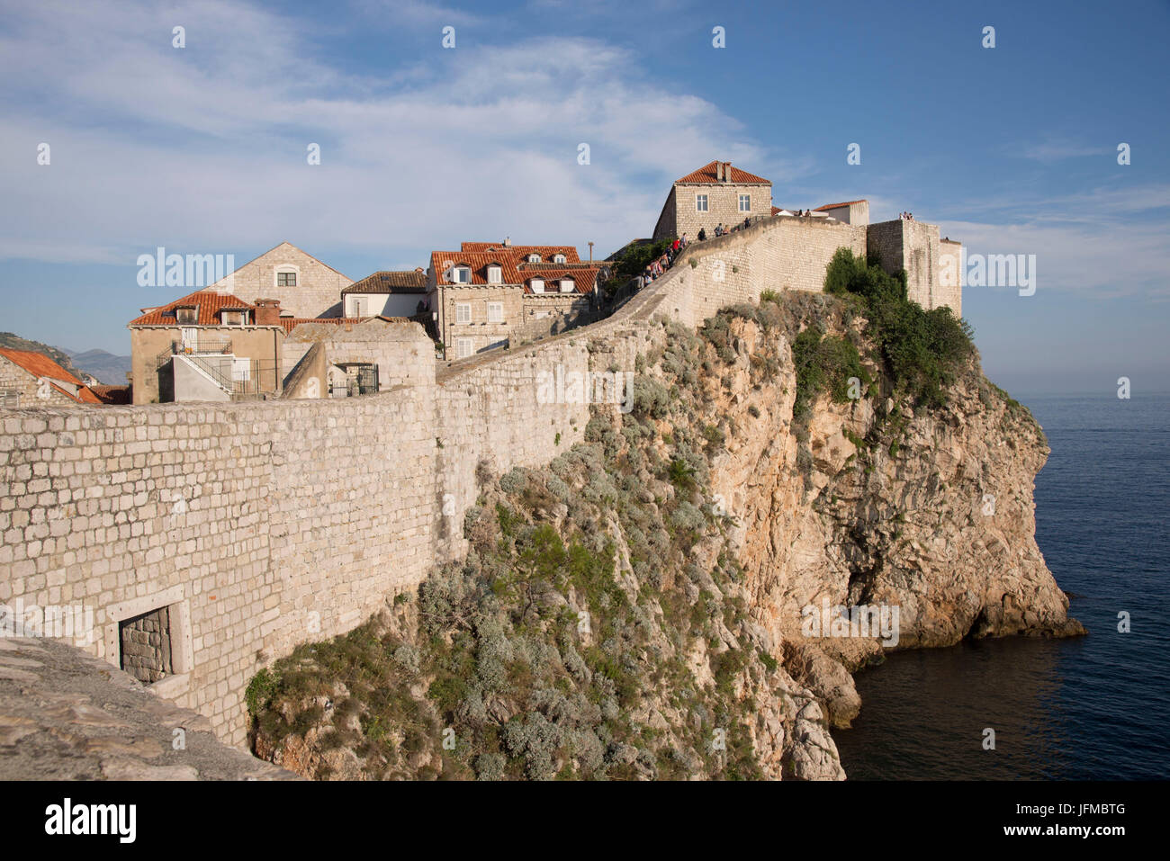 Parete esterna nella città vecchia di Dubrovnik, Croazia, Foto Stock