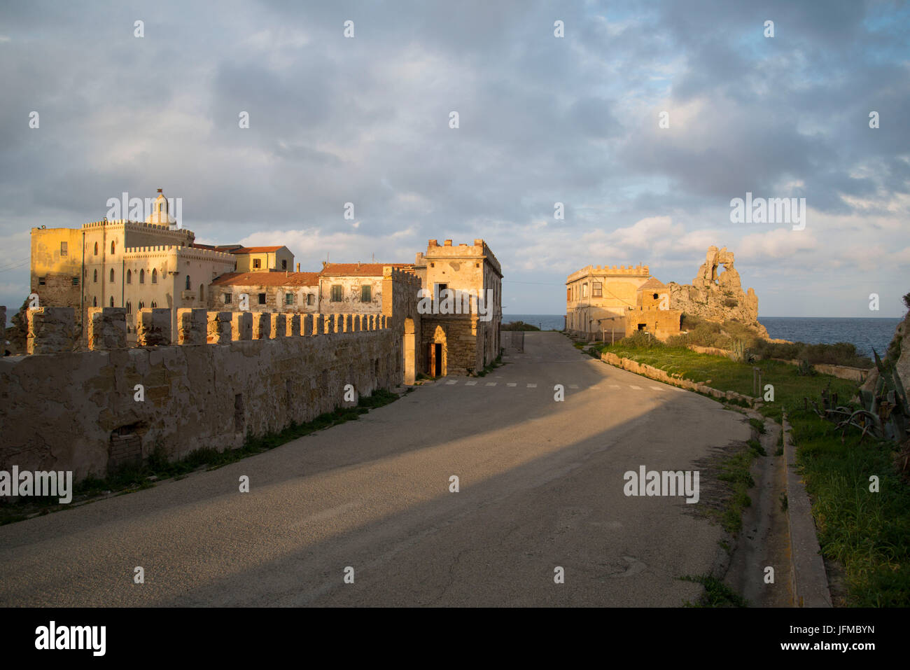 Isola di Pianosa, Parco Nazionale Arcipelago Toscano, Toscana, Italia, il vecchio castello di teglia Foto Stock
