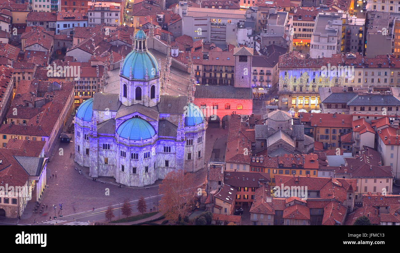 La Cattedrale di Santa Maria Assunta, Como, Lombardia, Italia Foto Stock