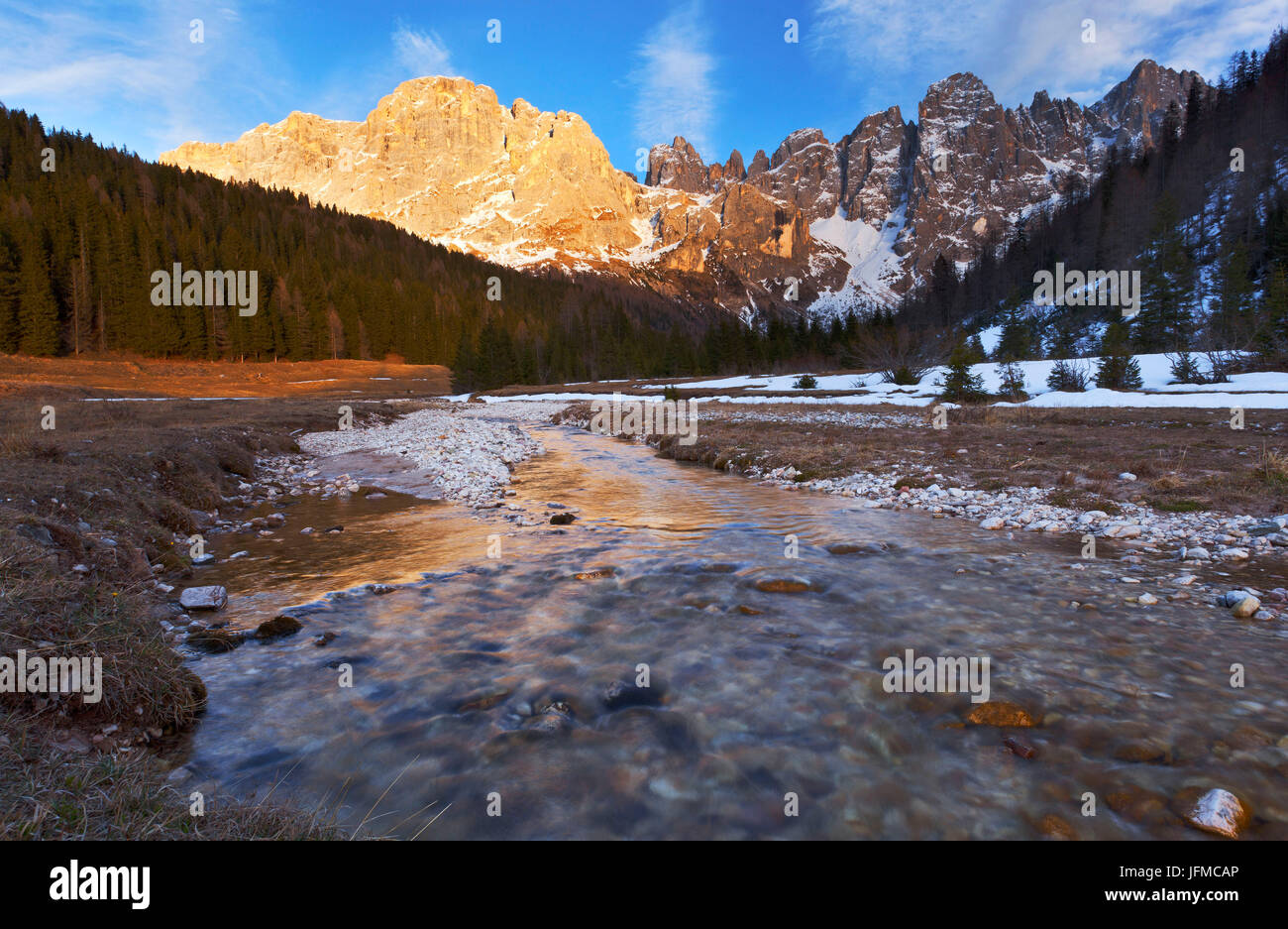 Val Venegia, Dolomiti, Pale di San Martino, Trentino, Italia, Foto Stock