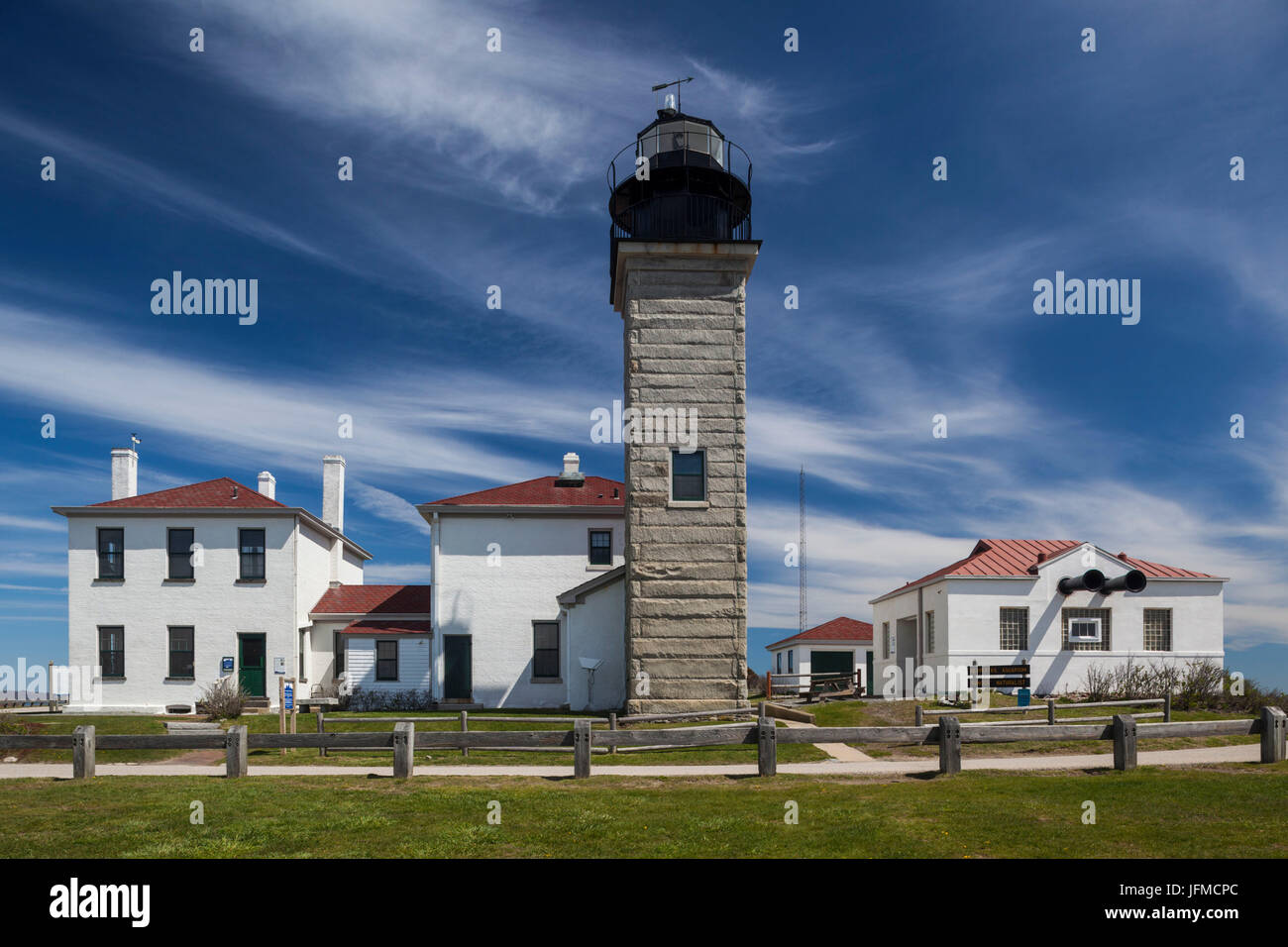 Stati Uniti d'America, Rhode Island, Jamestown, faro di coda di castoro Foto Stock