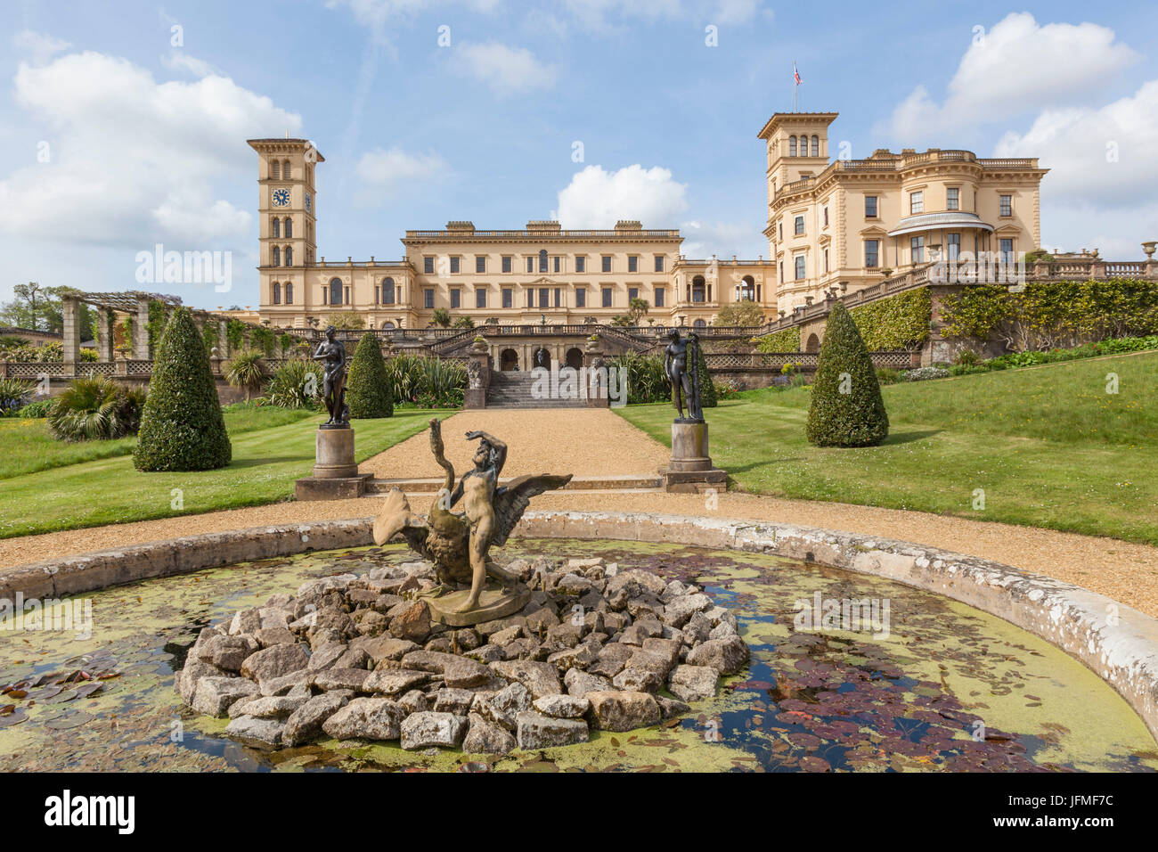 Inghilterra, Hampshire, Isle of Wight, Osborne House, entrata principale Foto Stock