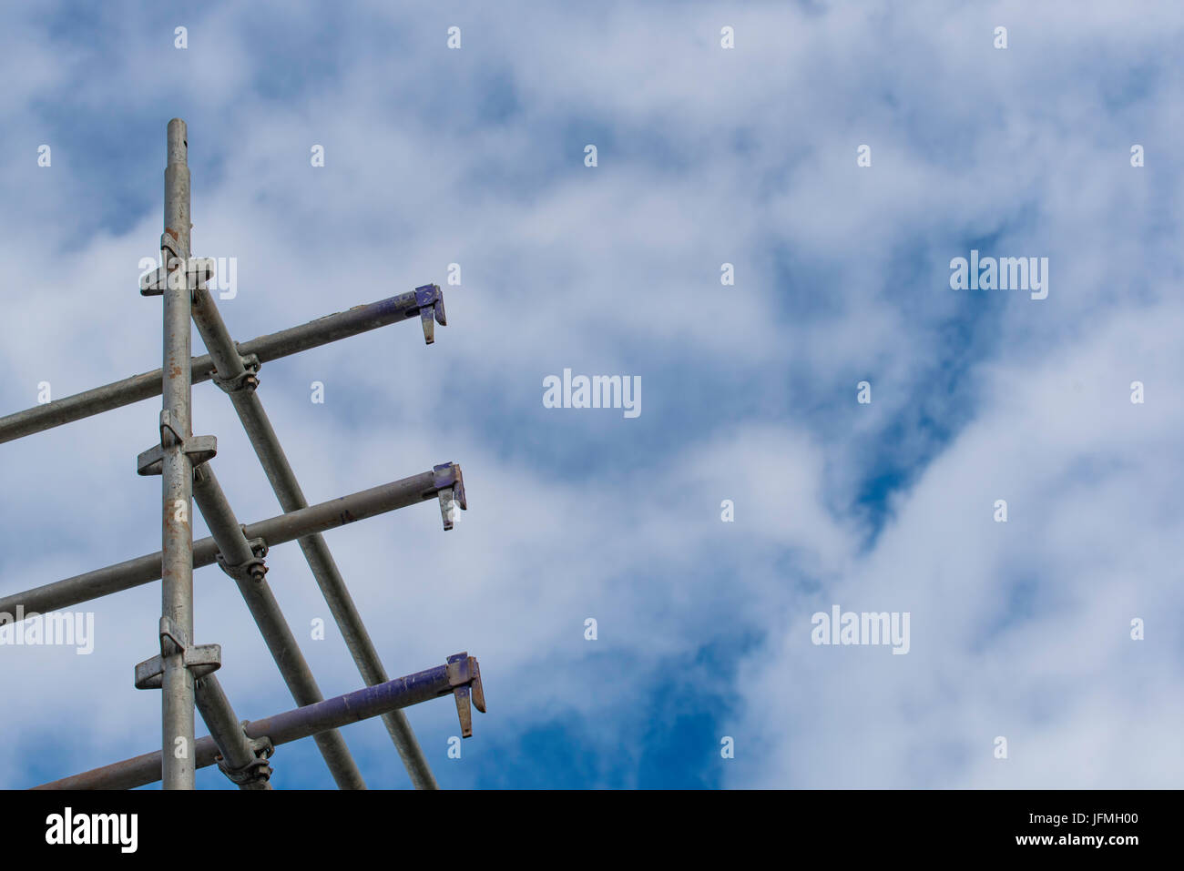 Guardando il ponteggio in un sito in costruzione in Australia Foto Stock