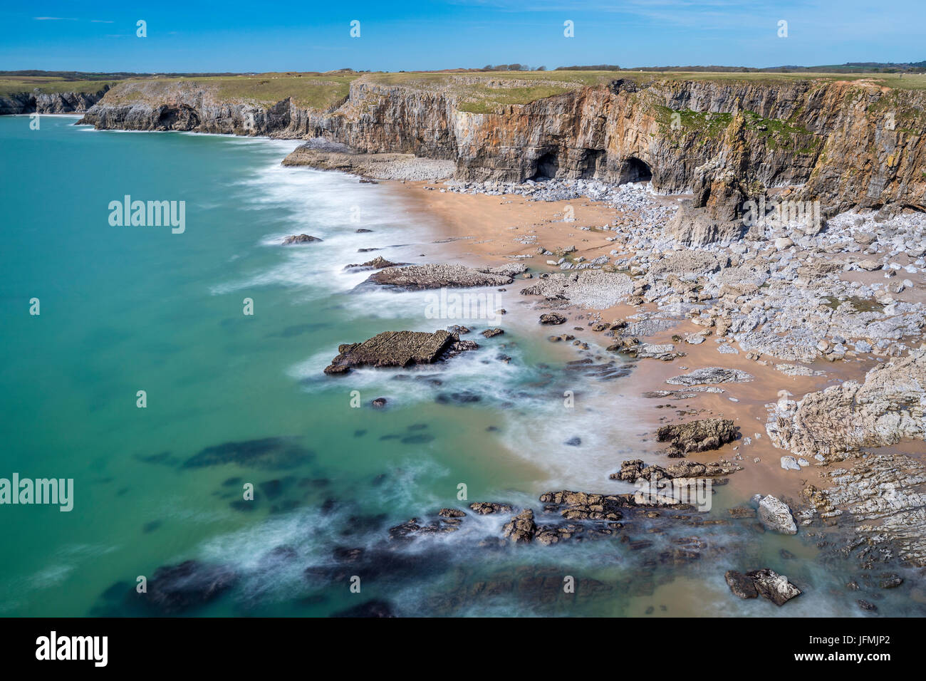 Stackpole Warren, Il Pembrokeshire Coast National Park, Bosherston, Wales, Regno Unito Foto Stock