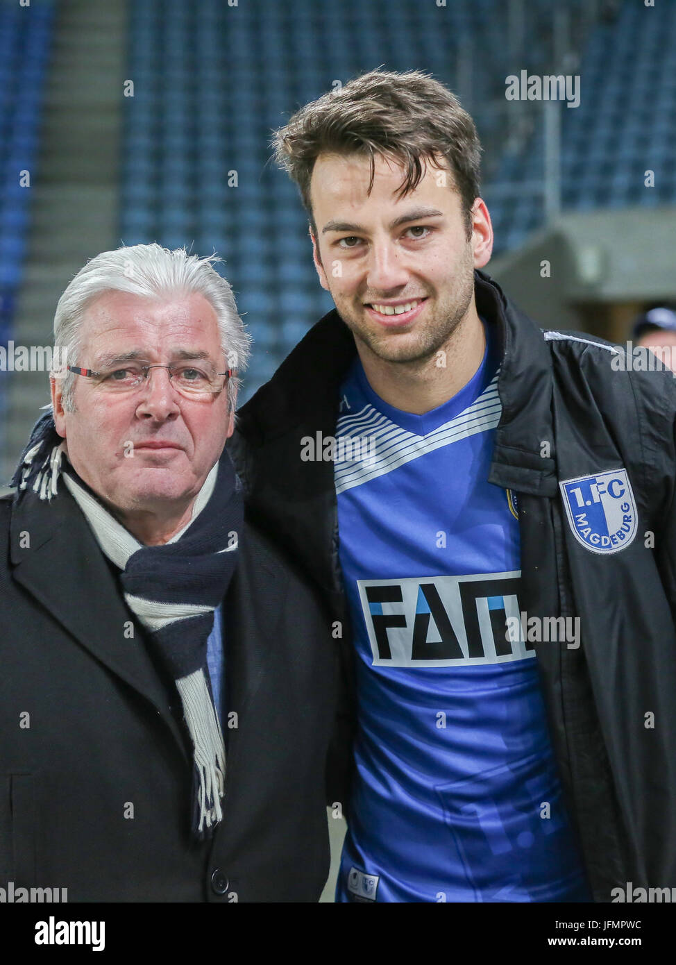 Wolfgang Seguin e Christian Beck (1.FC Magdeburg) Foto Stock
