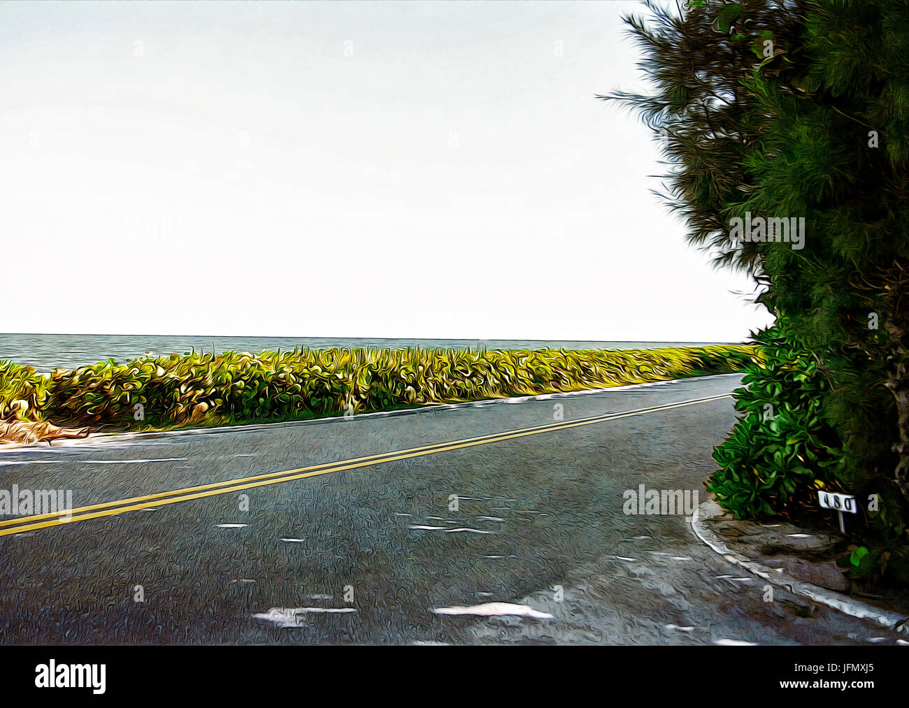 una curva Foto Stock