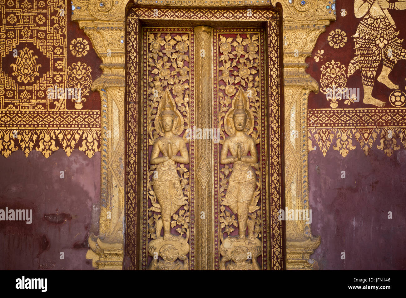 LAOS Luang Prabang WAT SENSOUKARAM Foto Stock