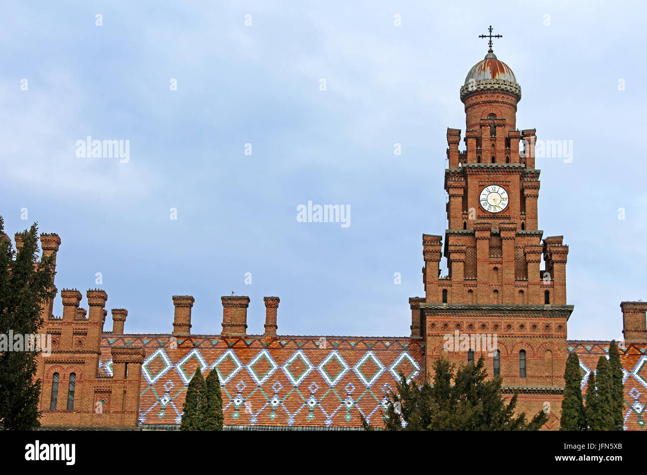 Residenza di Bukovinian e Metropoliti della Dalmazia, ora parte di Chernivtsi università. Yuriy Fedkovych Chernivtsi National University. Chernovtsi Foto Stock