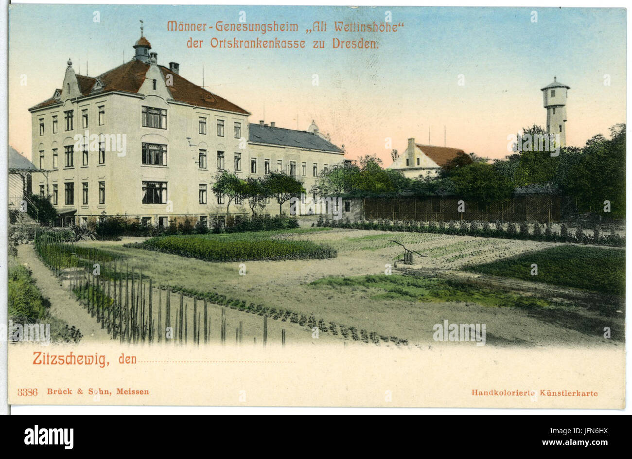 03386-Zitzschewig-1903-Männer-Genesungsheim Alt-Wettinshöhe-Brück & Sohn Kunstverlag Foto Stock