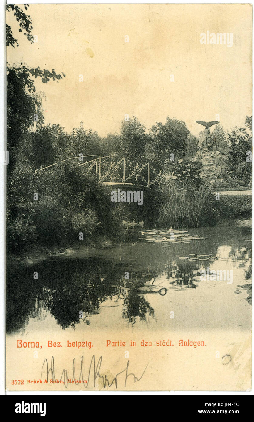 03572-Borna-1903-In den städtischen Anlagen-Brück & Sohn Kunstverlag Foto Stock