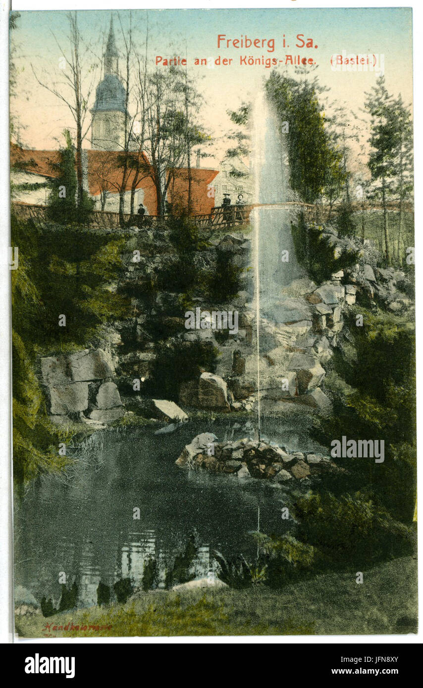 04626-Freiberg-1903-Bastei an der Königsallee-Brück & Sohn Kunstverlag Foto Stock