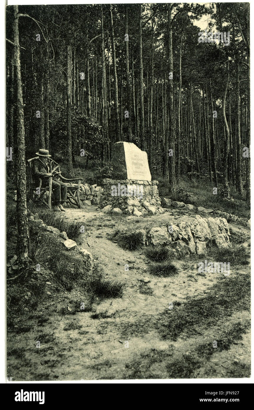 04689-Diesbar-1903-Fabian - Denkmal im Golkwald-Brück & Sohn Kunstverlag Foto Stock