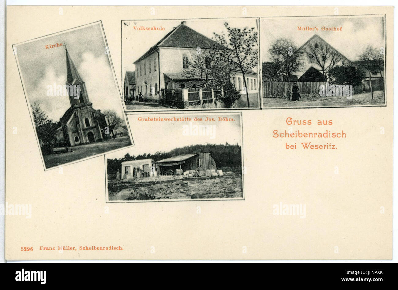 05296-Scheibenradisch-1904-verschiedene Motive-Brück & Sohn Kunstverlag Foto Stock