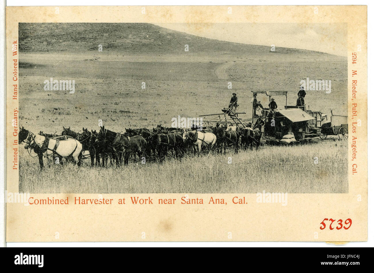 05739-Santa Ana-1905-combinate Harvester a lavorare vicino a Santa Ana-Brück & Sohn Kunstverlag Foto Stock