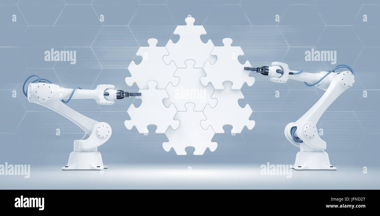 Azione mostra di manipolatori robotici Foto Stock