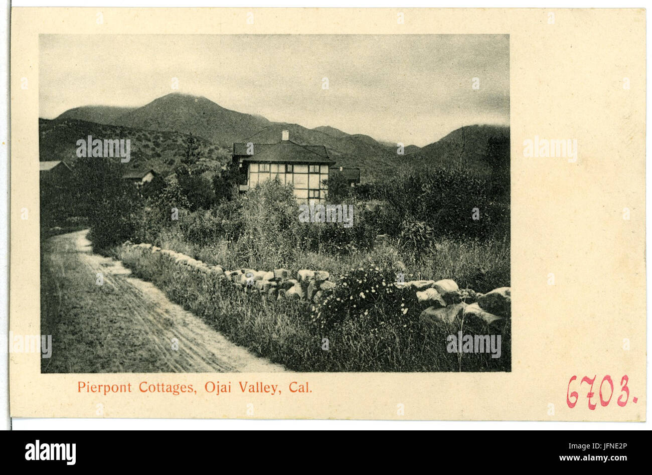 06703-Ojai Valley-1905-Pierpont Cottages, Ojai Valley Cal.-Brück & Sohn Kunstverlag Foto Stock
