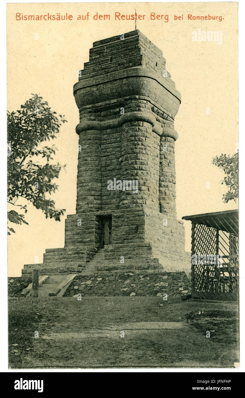 07668-Ronneburg-1906-Bismarcksäule auf dem Reuster Berg-Brück & Sohn Kunstverlag Foto Stock