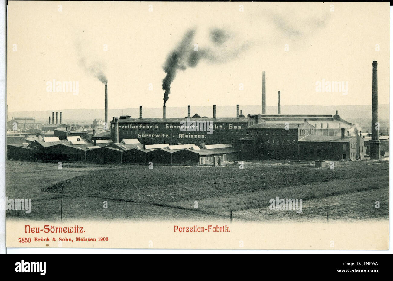 07850-Neu-Sörnewitz-1906-Porzellan-Fabrik-Brück & Sohn Kunstverlag Foto Stock