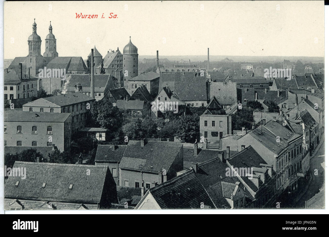 07992-Wurzen-1906-Blick von der Wenceslaikirche auf die Stadt-Brück & Sohn Kunstverlag Foto Stock