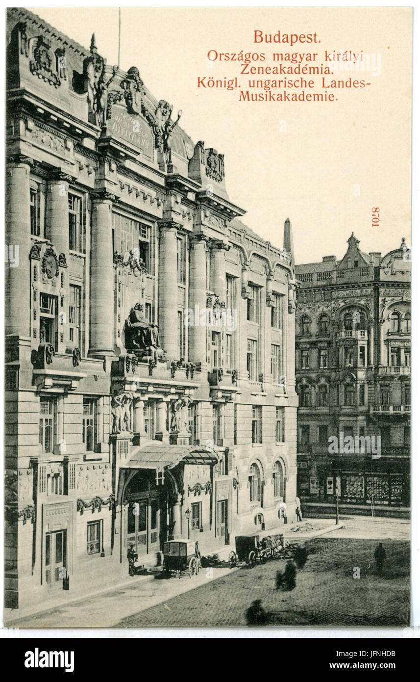 08701-Budapest-1907-Ungarische Landes-Musikakademie-Brück & Sohn Kunstverlag Foto Stock