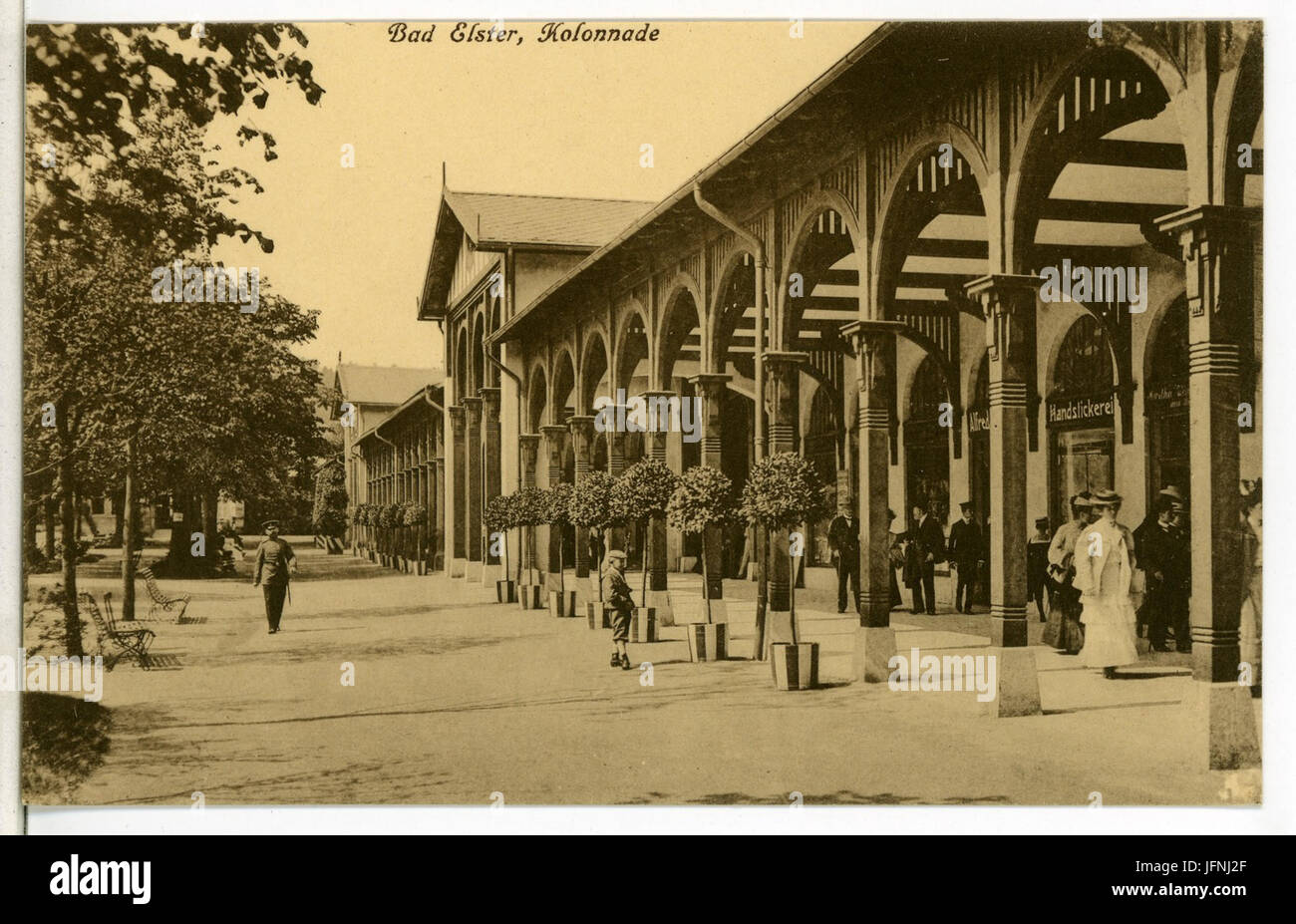 08911-Bad Elster-1907-Kolonade-Brück & Sohn Kunstverlag Foto Stock