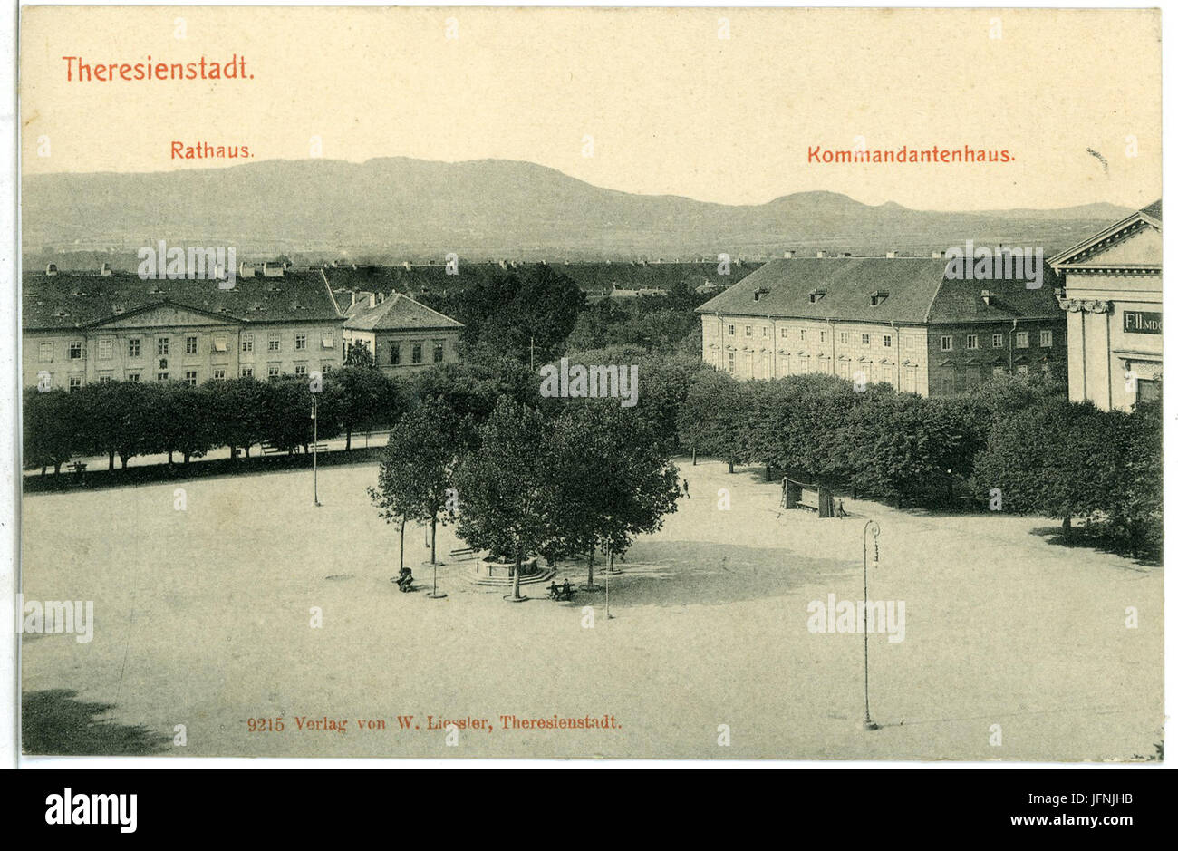 09215-Theresienstadt-1907-Komandantenhaus, Rathaus-Brück & Sohn Kunstverlag Foto Stock