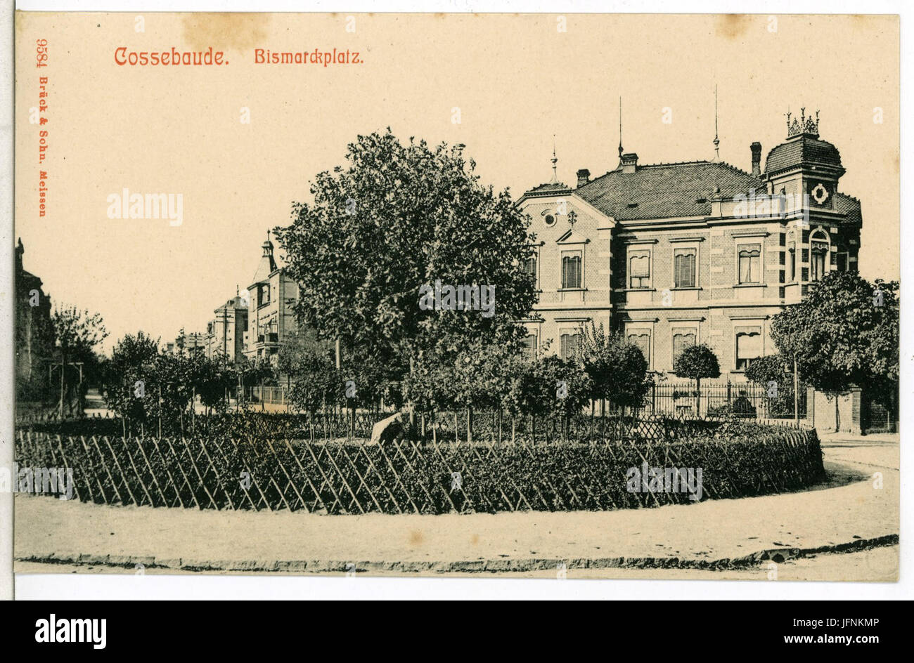 09584-Cossebaude-1908-Bismarckplatz-Brück & Sohn Kunstverlag Foto Stock