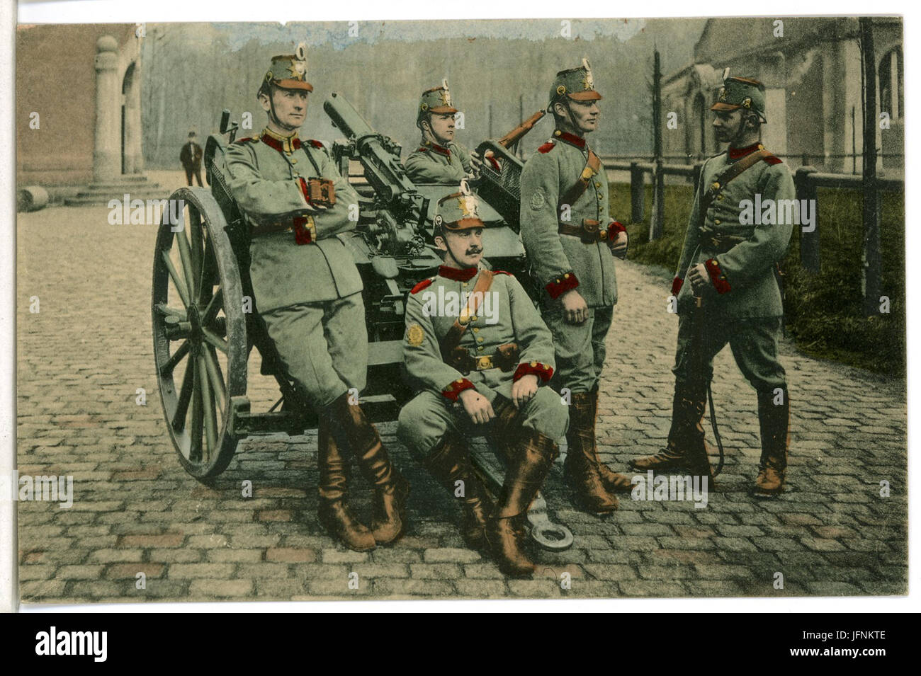 09621--1908-1. Königlich Sächsische Maschinengewehr-Abteilung Nr. 12-Brück & Sohn Kunstverlag Foto Stock