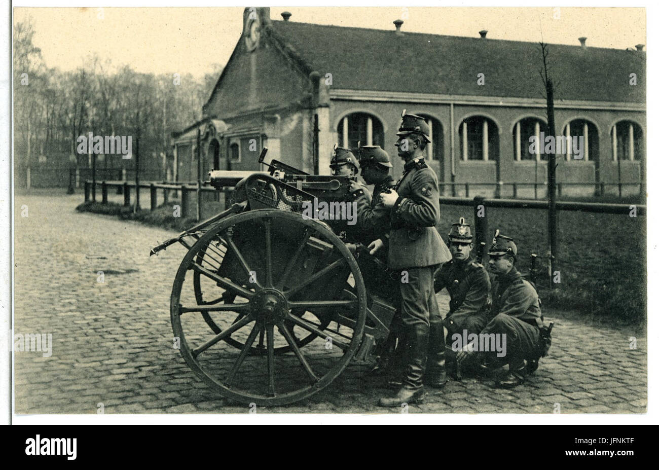 096 --1908-1. Königlich Sächsische Maschinengewehr-Abteilung Nr. 12-Brück & Sohn Kunstverlag Foto Stock