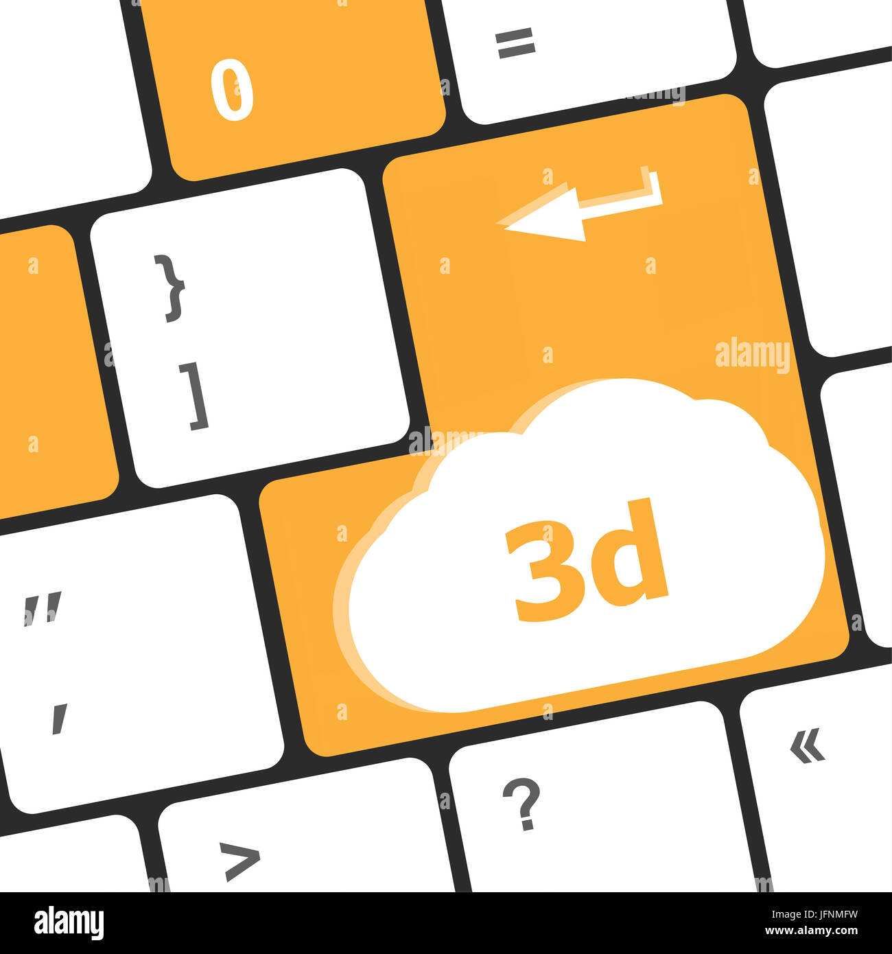 3d di parole simbolo su un tasto della tastiera del computer Foto Stock