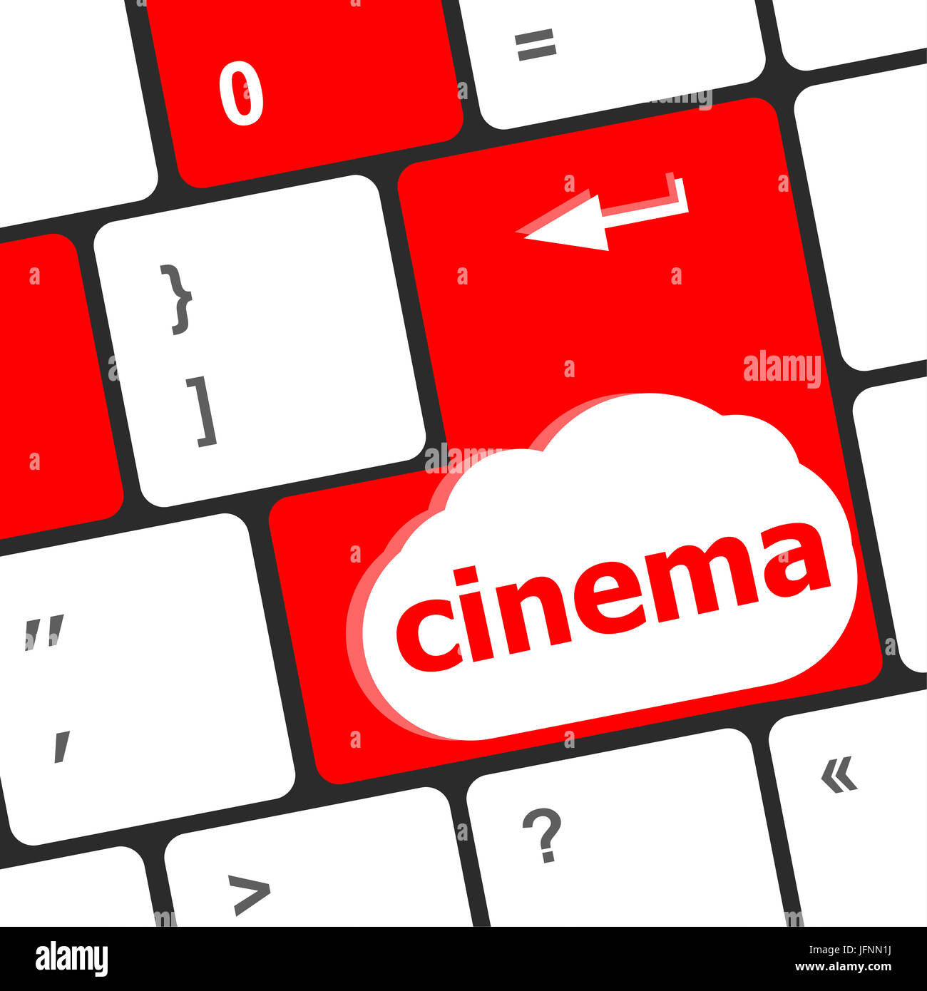 Il concetto di business: Cinema tasto sulla tastiera del computer Foto Stock