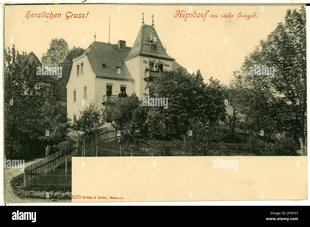01170-Kipsdorf-1899-Villa Daheim-Brück & Sohn Kunstverlag Foto Stock
