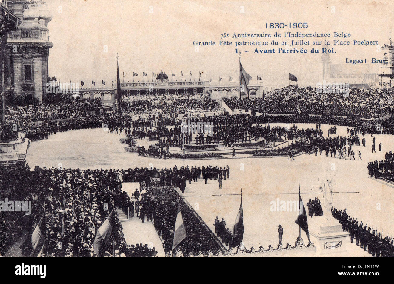 1830 1905, 75º aniversário da independência belga, 1, Arquivo de Villa Maria, Angra do Heroísmo, Açores. Foto Stock