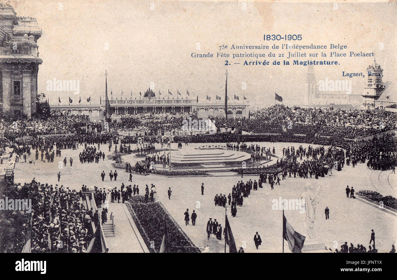 1830 1905, 75º aniversário da independência belga, 2, Arquivo de Villa Maria, Angra do Heroísmo, Açores. Foto Stock