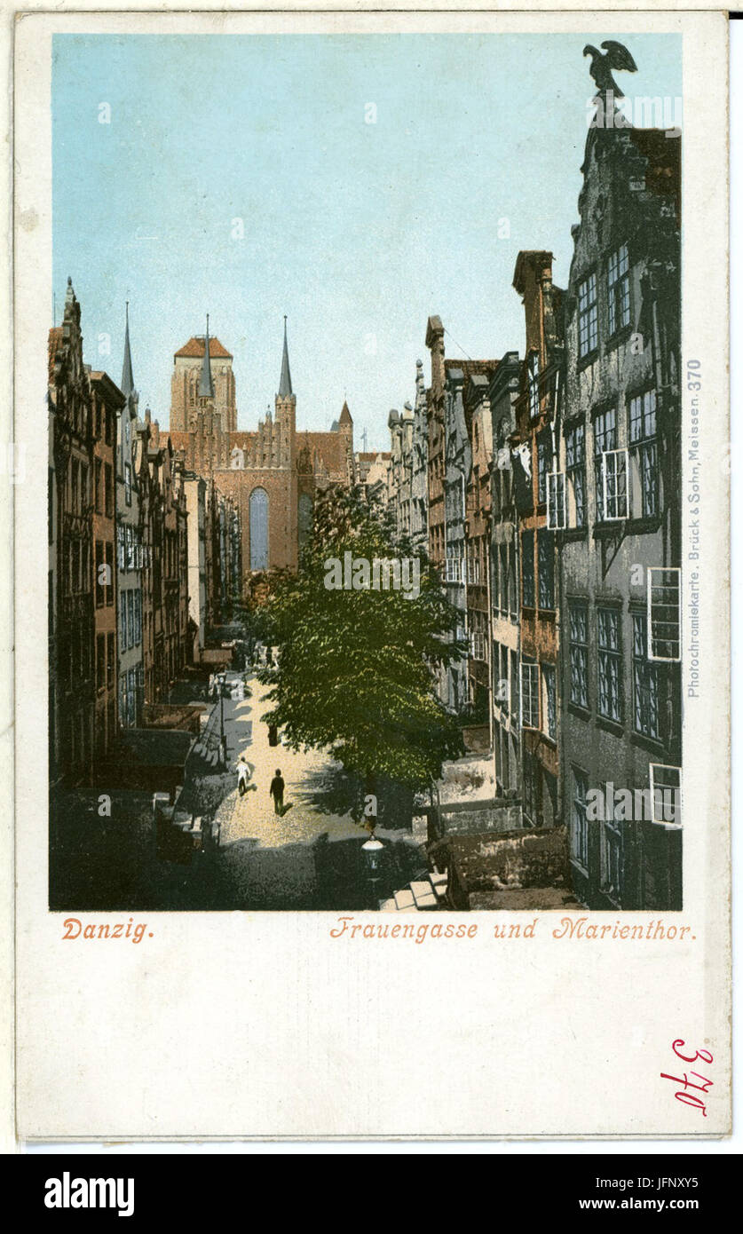 00370-Danzig-1898-Frauengasse und Marientor-Brück & Sohn Kunstverlag Foto Stock