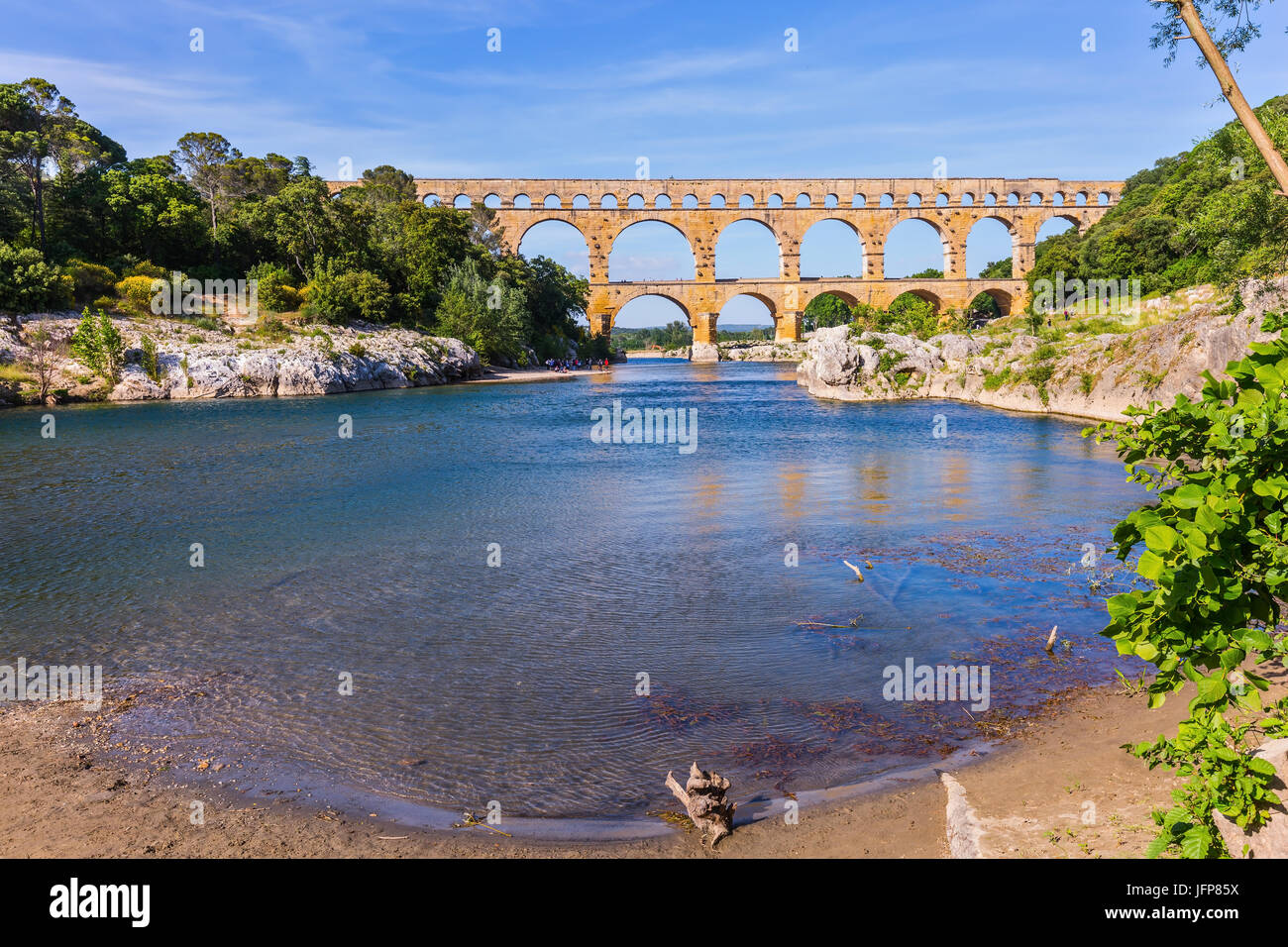Il ponte fu costruito in epoca romana Foto Stock