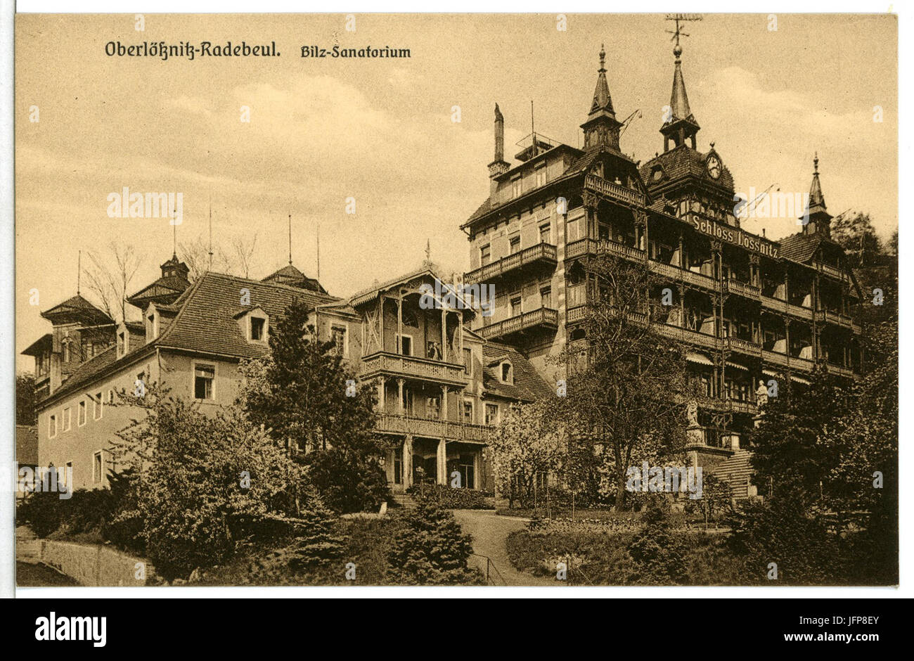10760-Radebeul-1909-Oberlößnitz - Bilz-Sanatorium-Brück & Sohn Kunstverlag Foto Stock